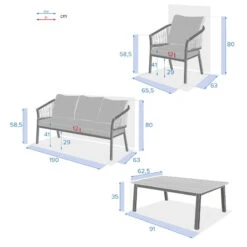 Salon De Jardin Oriengo 5 Places Anthracite/graphite Hespéride -Terra Patio Soldes Boutique salon jardin oriengo 5 places anthracite graphite hesperide 9