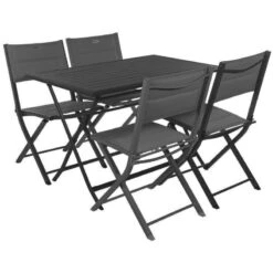 Table Alu Pliante Azua 4 Places Graphite Hespéride -Terra Patio Soldes Boutique table aluminium azua 4 places graphite hesperide 3