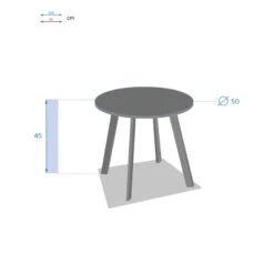 Table Basse Saona D 50 Cm Bleu Canard Hespéride -Terra Patio Soldes Boutique table basse saona d 50 cm bleu canard hesperide 2