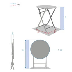 Table Ronde Pliante Greensboro 2p Jaune Moutarde Hespéride 9 Table Ronde Pliante Greensboro 2p Jaune Moutarde Hespéride -Terra Patio Soldes Boutique table de jardin ronde hesperide 60cm greensboro moutarde 4