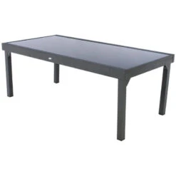 Table Rectangulaire Ext. Verre Piazza 12 P. Graphite Hespéride -Terra Patio Soldes Boutique table piazza extensible 12 personnes hesperide anthracite graphite 2