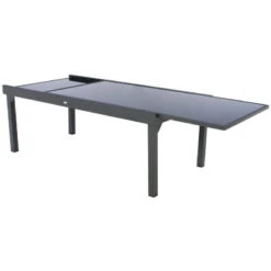 Table Rectangulaire Ext. Verre Piazza 12 P. Graphite Hespéride -Terra Patio Soldes Boutique table piazza extensible 12 personnes hesperide anthracite graphite 3