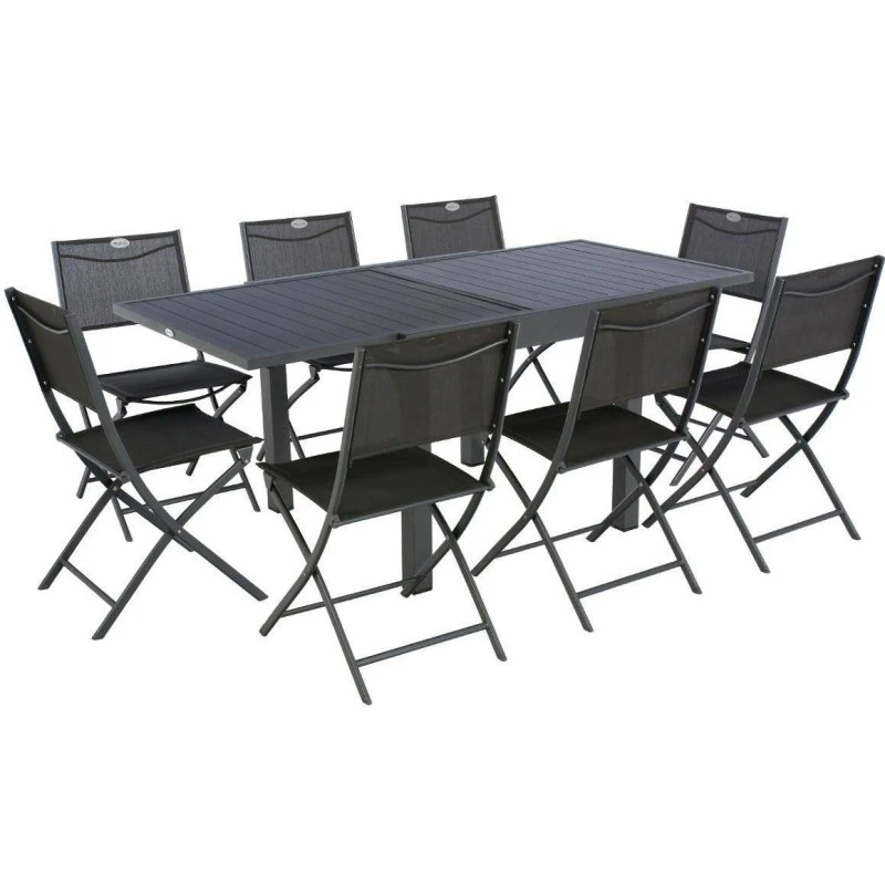 Table Rectangulaire Extensible Piazza 8 P. Graphite Hespéride 5 Table Rectangulaire Extensible Piazza 8 P. Graphite Hespéride – Image 5