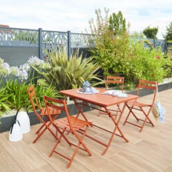 Table Rectangulaire Pliante Greensboro 4p Ambre Hespéride