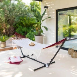 Toile Hamac Ethnique Franges 2 M Hespéride -Terra Patio Soldes Boutique toile hamac ethnique franges 2 m hesperide 3