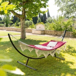 Toile Hamac Rialto Framboise 2 M Hespéride -Terra Patio Soldes Boutique toile hamac rialto framboise 2 m hesperide 1