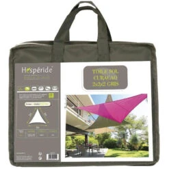 Toile Solaire 2x2x2m Curacao Gris Hespéride -Terra Patio Soldes Boutique toile solaire 2x2x2m luxe hesperide curacao gri 2