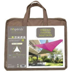 Toile Solaire 2x2x2m Curacao Taupe Hespéride 6 Toile Solaire 2x2x2m Curacao Taupe Hespéride -Terra Patio Soldes Boutique toile solaire 2x2x2m luxe hesperide curacao taupe 2