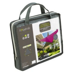 Toile Solaire 4x4x4m Curacao Gris Hespéride -Terra Patio Soldes Boutique toile solaire 4x4x4m luxe hesperide curacao gris 3