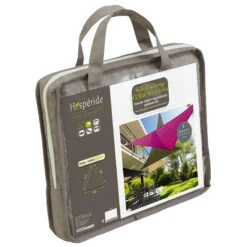 Toile Solaire 4x4x4m Curacao Taupe Hespéride -Terra Patio Soldes Boutique toile solaire 4x4x4m luxe hesperide curacao taupe 3