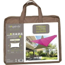 Toile Solaire 3x2m Curacao Taupe Hespéride -Terra Patio Soldes Boutique toile solaire rectangulaire 2x3m luxe hesperide curacao taupe 2