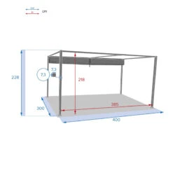 Tonnelle Palmeira 4x3 M Gris Ardoise Hespéride -Terra Patio Soldes Boutique tonnelle palmeira 4x3 m gris ardoise hesperide 4
