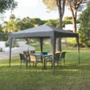 Tonnelle Pliante Carrée Hespéride 3x3m Easy Up Gris Ardoise -Terra Patio Soldes Boutique tonnelle pliante hesperide 3x3m easy up gris ardoise