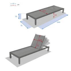 Transat Evasion Anthracite/graphite Hespéride -Terra Patio Soldes Boutique transat evasion anthracite graphite hesperide 3