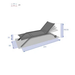 Transat Milenio émeraude Et Graphite Hespéride -Terra Patio Soldes Boutique transat milenio emeraude et graphite hesperide 3