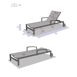 Transat Ocala Inclinable Jade/graphite Hespéride -Terra Patio Soldes Boutique transat ocala inclinable jadegraphite hesperide 5