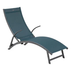 Transat Samba Pliable Bleu Canard/graphite Hespéride 8 Transat Samba Pliable Bleu Canard/graphite Hespéride -Terra Patio Soldes Boutique transat samba pliable bleu canard graphite hesperide 1