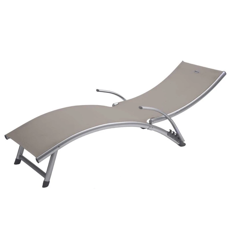 Transat Samba Pliable Et Empilable Taupe Hespéride 5 Transat Samba Pliable Et Empilable Taupe Hespéride – Image 5