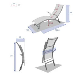Transat Samba Pliable Vert Olive/graphite Hespéride -Terra Patio Soldes Boutique transat samba pliable vert olivegraphite hesperide 6