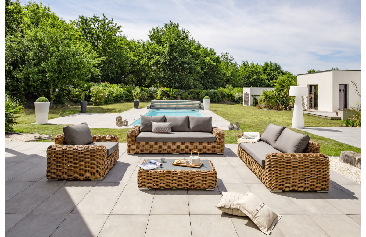 Terra Patio Soldes Boutique -Terra Patio Soldes Boutique salon de jardin bas borabora 6 places en resine tressee marron paris garden